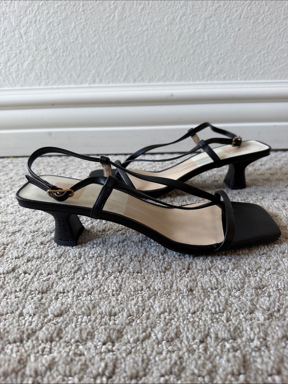 Dolce Vita Bobbi Black Strappy Square Toe Slingback Sandals - Size 9 - 90s / Y2K - Picture 9 of 9